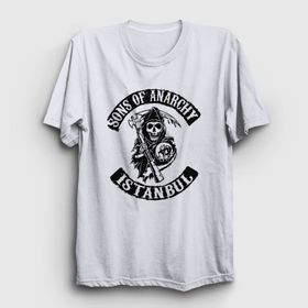 Presmono İstanbul Sons Of Anarchy Beyaz Unisex T-shirt