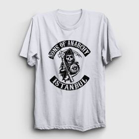 Presmono İstanbul Sons Of Anarchy Beyaz Unisex T-shirt