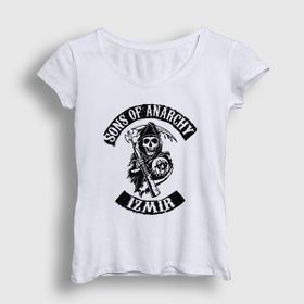 Presmono Izmir Sons Of Anarchy Beyaz Kadın T-shirt