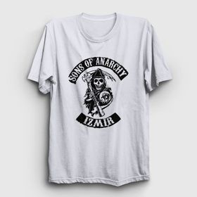 Presmono İzmir Sons Of Anarchy Beyaz Unisex T-shirt