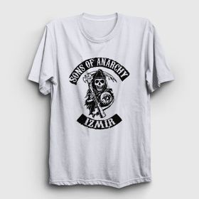 Presmono İzmir Sons Of Anarchy Beyaz Unisex T-shirt