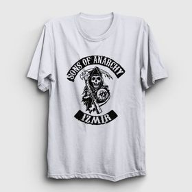Presmono İzmir Sons Of Anarchy Beyaz Unisex T-shirt