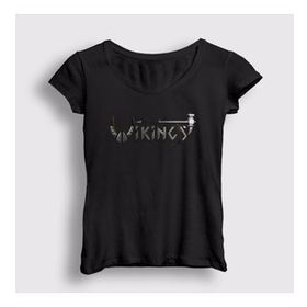 Presmono Kadın Helmet Vikings T-shirt