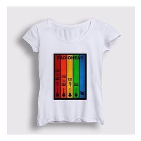 Presmono Kadın Rainbow Radiohead T-shirt