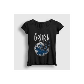 Presmono Kanagawa Wave Gojira Kadın T-shirt