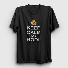 Presmono Keep Calm And Hodl Bitcoin Siyah Unisex T-Shirt