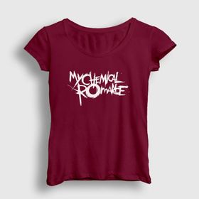 Presmono Kırmızı Logo My Chemical Romance Kadın T-Shirt