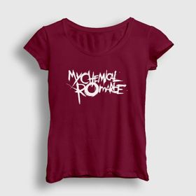 Presmono Kırmızı Logo My Chemical Romance Kadın T-Shirt
