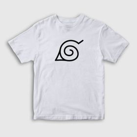 Presmono Konoha Anime Naruto Beyaz Unisex T-shirt