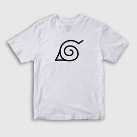 Presmono Konoha Anime Naruto Beyaz Unisex T-shirt