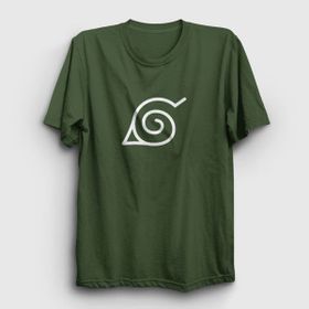 Presmono Konoha Anime Naruto Bordo T-shirt