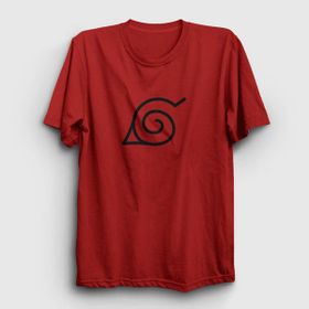 Presmono Konoha Anime Naruto Kırmızı Unisex T-shirt