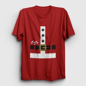 Presmono Kostüm Noel Baba Santa Claus Yılbaşı Kırmızı Unisex T-shirt