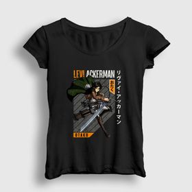 Presmono Levi Fan Anime Attack On Titan Kadın T-shirt