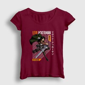 Presmono Levi Fan Anime Attack On Titan Kadın T-shirt