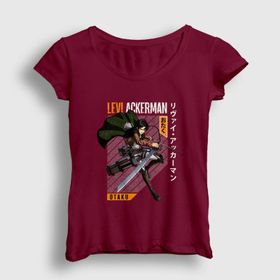 Presmono Levi Fan Anime Attack On Titan Kadın T-shirt