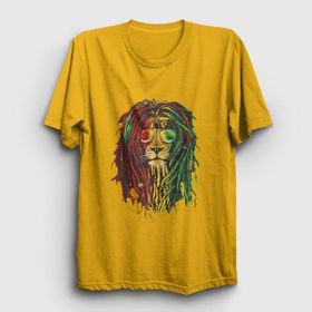 Presmono Lion Bob Marley Sarı Unisex T-shirt