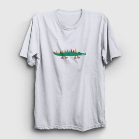Presmono Little Alligator Timsah Beyaz Unisex T-shirt