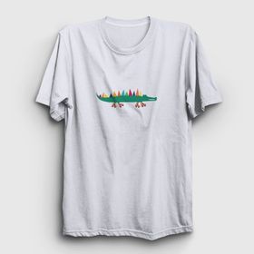 Presmono Little Alligator Timsah Beyaz Unisex T-shirt