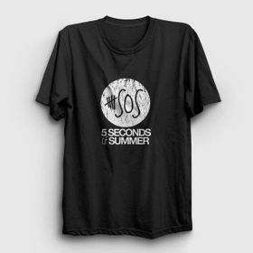 Presmono Logo 5 Seconds Of Summer Siyah Unisex T-Shirt
