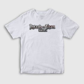 Presmono Logo Anime Attack On Titan Beyaz Unisex T-shirt