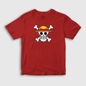 Presmono Logo Anime One Piece Beyaz Unisex T-shirt