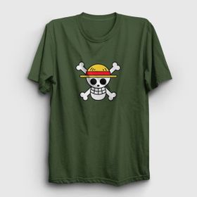 Presmono Logo Anime One Piece Kırmızı Unisex T-shirt