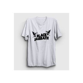 Presmono Logo Black Sabbath Beyaz Unisex T-shirt
