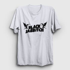 Presmono Logo Black Sabbath Beyaz Unisex T-shirt