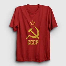 Presmono Logo Cccp Sovyetler Birliği Kırmızı Unisex T-shirt