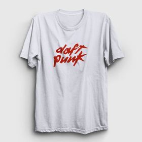 Presmono Logo Daft Punk Beyaz T-Shirt