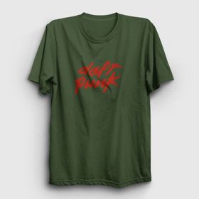 Presmono Logo Daft Punk Haki T-Shirt