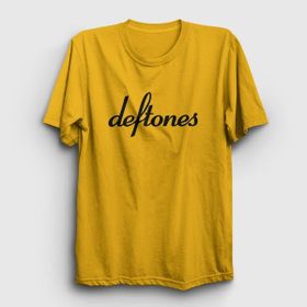Presmono Logo Deftones Sarı Unisex T-shirt
