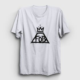 Presmono Logo Fall Out Boy Beyaz Unisex T-Shirt