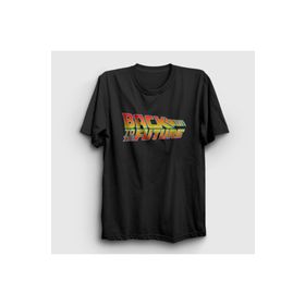 Presmono Logo Film Geleceğe Dönüş Back To The Future Siyah Unisex T-shirt