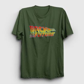 Presmono Logo Film Geleceğe Dönüş Back To The Future Siyah Unisex T-shirt