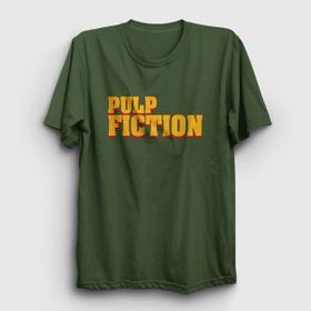 Presmono Logo Film Pulp Fiction Haki Unisex T-Shirt