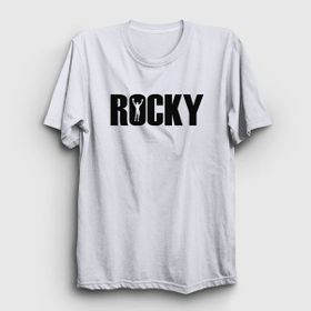 Presmono Logo Film Rocky Beyaz Unisex T-shirt