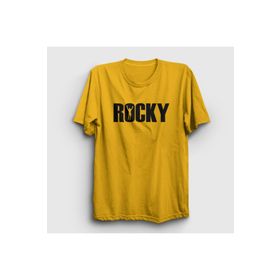 Presmono Logo Film Rocky Sarı Unisex T-shirt