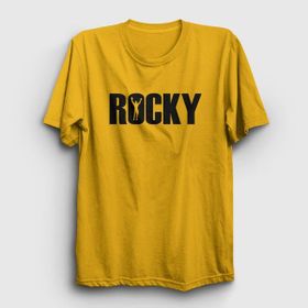 Presmono Logo Film Rocky Sarı Unisex T-shirt
