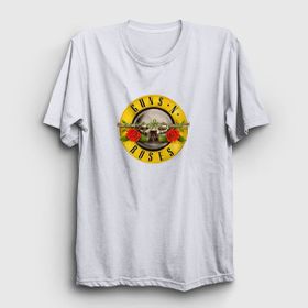 Presmono Logo Guns N' Roses Beyaz Unisex T-shirt
