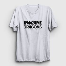 Presmono Logo Imagine Dragons Beyaz Unisex T-shirt