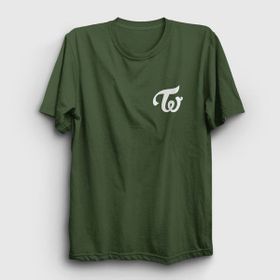 Presmono Logo K-Pop Twice Haki Kadın T-shirt