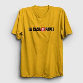 Presmono Logo La Casa De Papel Sarı Unisex T-Shirt