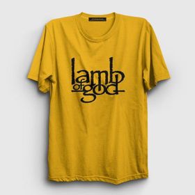 Presmono Logo Lamb Of God Sarı Unisex T-Shirt