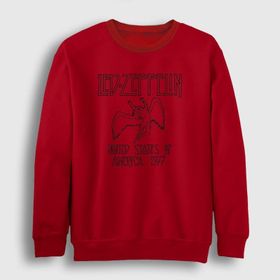 Presmono Logo Led Zeppelin Kırmızı Unisex Sweatshirt
