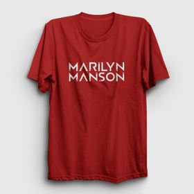 Presmono Logo Marilyn Manson Kırmızı Unisex Sweatshirt