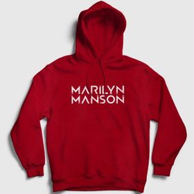 Presmono Logo Marilyn Manson Kırmızı Unisex Sweatshirt
