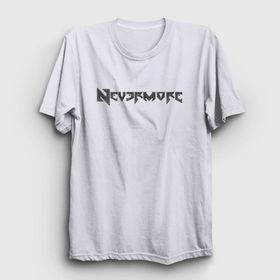 Presmono Logo Nevermore Beyaz Unisex T-shirt