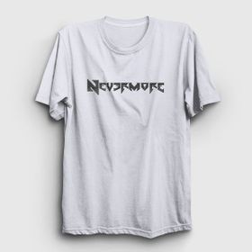 Presmono Logo Nevermore Beyaz Unisex T-shirt